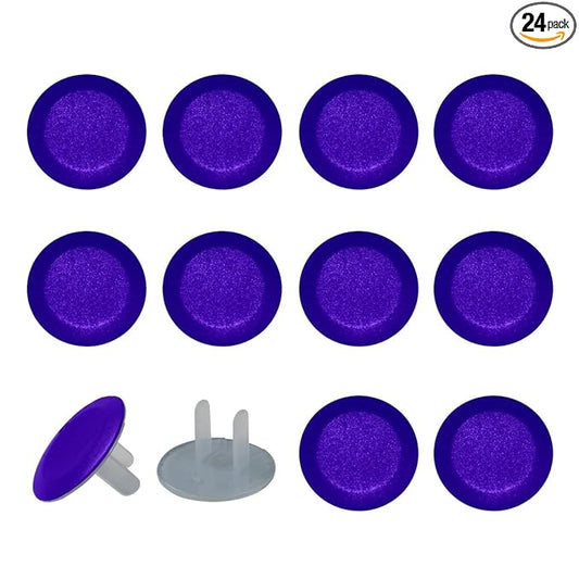 Pure Dark Blue Pattern Outlet Plug Covers Child Proof Electrical Outlets Protector - Wall Socket Protector for Baby Kids- Electrical Insulation