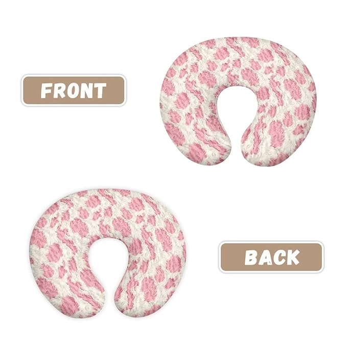 Pink Cow Spot Nursing Pillow Cover for Baby Girls Newborn U-Shaped Breastfeeding Pillowcase Pink Nursing Pillow Slipcovers Fits The Original Support Pillow