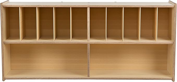 Diaper Storage Organizer, 100% Birch Plywood Wall Mount Diaper Caddy for Nursery, Daycare, Schools