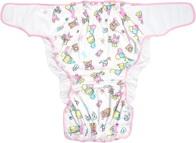 Littleforbig Silky Adult Ribbon Omutsu Diaper Wrap Cover Washable Adjustable Reusable Waterproof - Baby Cuties