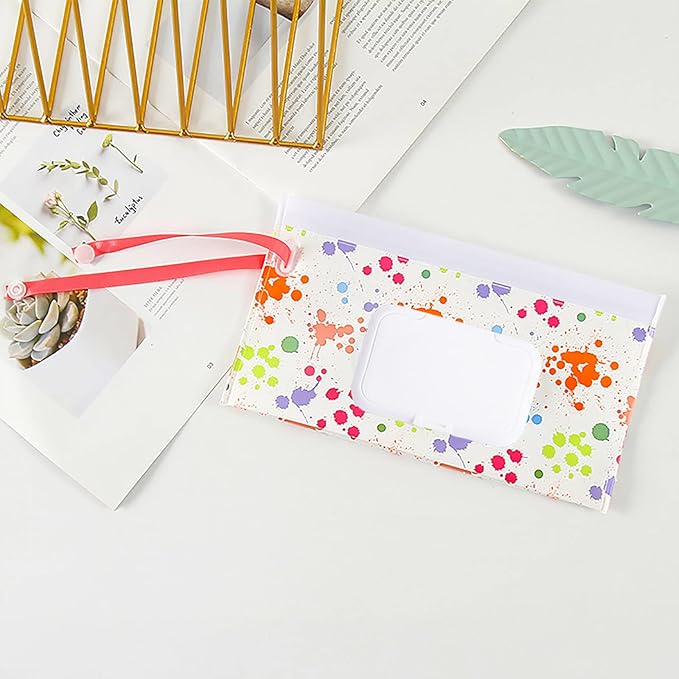2 Pack Reusable Wet Wipe Pouch Portable Wipe Dispenser Refillable Wipes Container Lightweight Travel Wipes Case Baby Wipes Holder for Diaper Bag