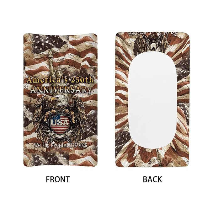 250 Anniversary USA Baby Changing Pad Cover American Flag Diaper Changing Pad Cover Eagle Diaper Changing Pad Cover 32''*16'' Changing Pads Nursery Decor