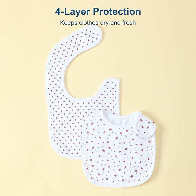 Waterproof Baby Bibs for Boys & Girls Soft and Absorbent Bandana Drool Bibs Set for Infant Newborn 0-12 Months