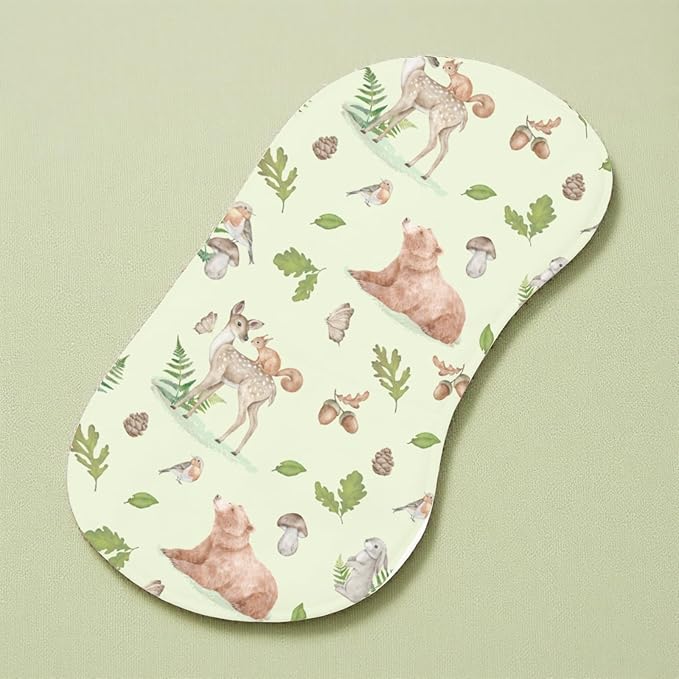 4pcs Woodland Baby Burp Cloths for Boys Girls Parent,100% Cotton Forest Animal Themed Muslin Burping Cloths,Burp Rags,Absorbent Spit-Up Cloths for Infant Newborns
