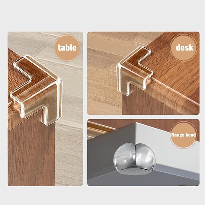 Corner Protectors for Baby,15 PCS Table Corner Potectors for Kids,Clear Baby Proofing Edge Protector with Strong Adhesion,Furniture Corner Protectors (Style 1)