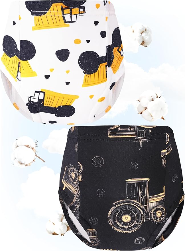 Boys Potty Training Underwear Pee Pants Cotton Absorbent Leak Resistant 4-Pack For Toddler 2t 3t 4t 5t 6 7 8 10
