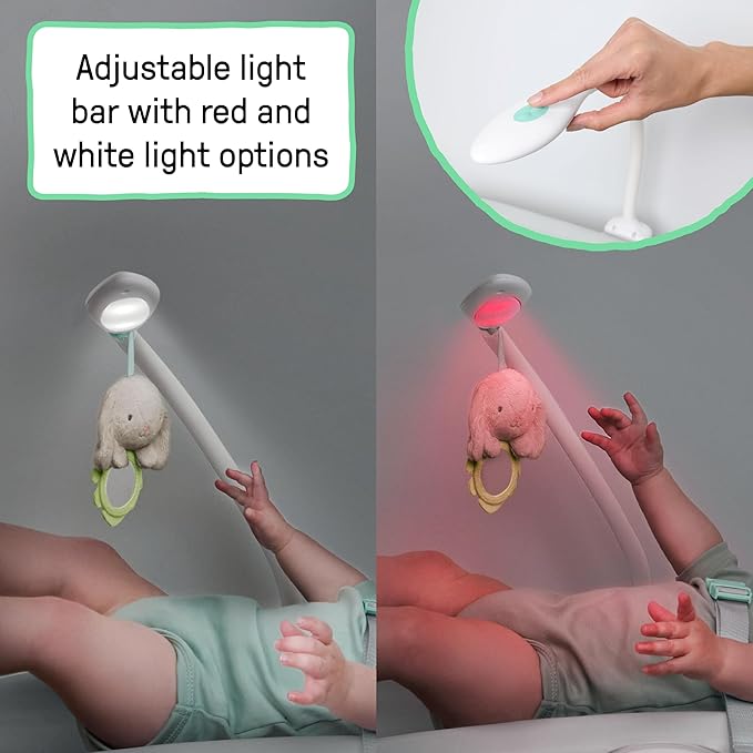 Ingenuity Day & Night Sylvi Baby Changing Pad - Includes Nightlight with Red Light Option to Promote Better Sleep, Easy to Wipe Clean, Ages 0M+