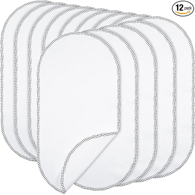Chumia 12 Pack Baby Waterproof Changing Pad Liners Portable Baby Changing Mat Soft Flannel Cotton Reusable Table Cover Liners for Boys Girls