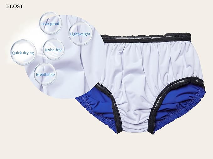 Youth Special Needs Reusable Swim Diapers Swimwear for Incontinence Cloth Diaper Covers Waterproof,Leakproof, Unisex (Blue, 5-6T)