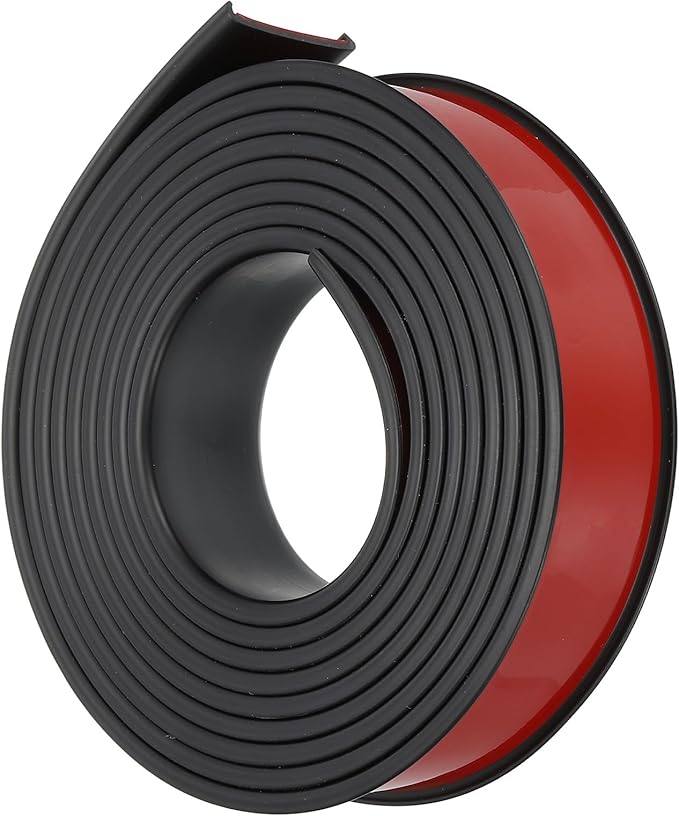 PATIKIL TPE U-Shape Edge Banding, 1-1/4 Inch x 9.8ft Self Adhesive Flexible Veneer Edging Trim Furniture Edge Protector for Shelf Cabinet Table Repair Restoration, Black