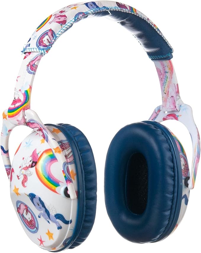 Kids Hearing Protection,25dB NRR Noise Reduction,Sound Proof for Kids,Toddler,Safety Earmuffs for Concert,Airplane,Autism,Monster Jam,Travel,School- Blue Unicorn