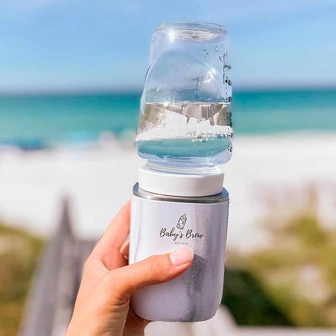 Baby's Brew XXL Bottle Adapter for Portable Bottle Warmer – Leak-Proof, Easy-to-Clean, Compatible with Tommee Tippee, White