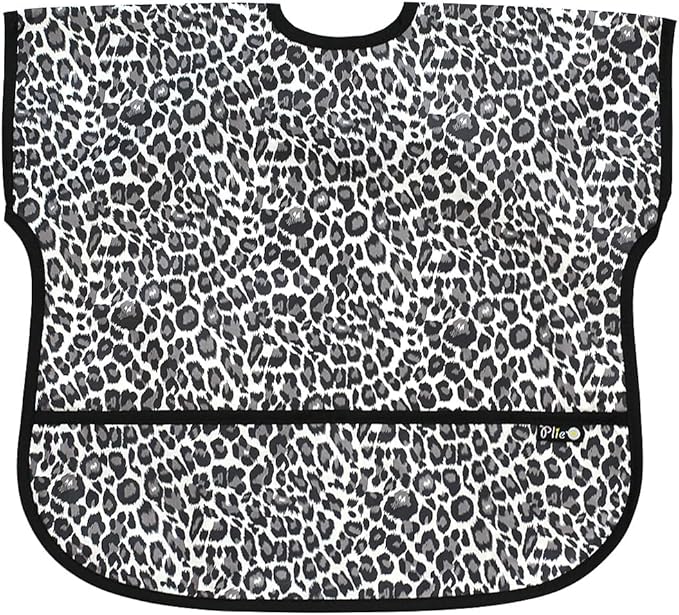 Plie Short Sleeve Waterproof Bib for Toddlers – Easy Clean Feeding Apron for Mealtime, Daycare, Self-Feeding, Lightweight