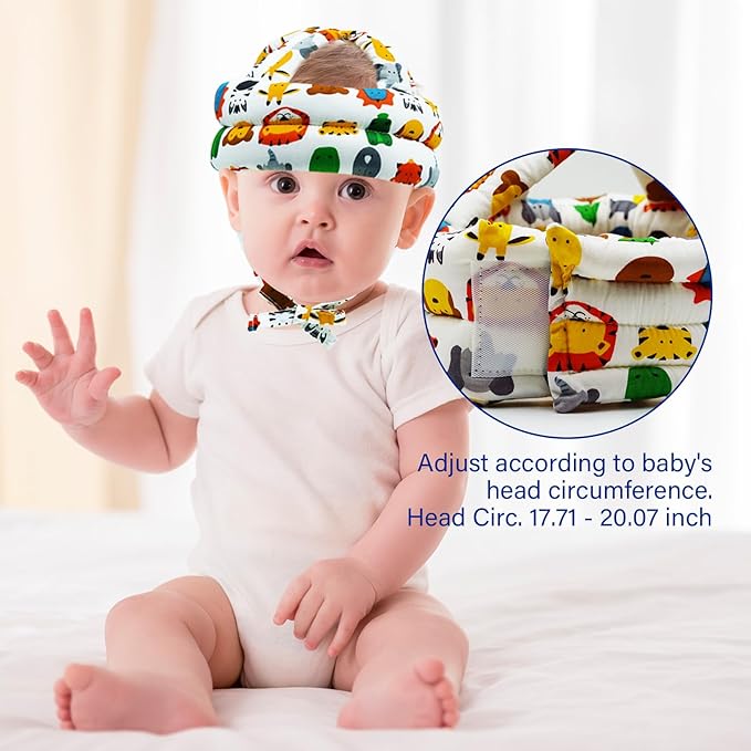 Baby Safety Helmet Baby Head Protector No Bumps for Running Walking Crawling, Safety Head Adjustable Protective Cap Headguard Hat