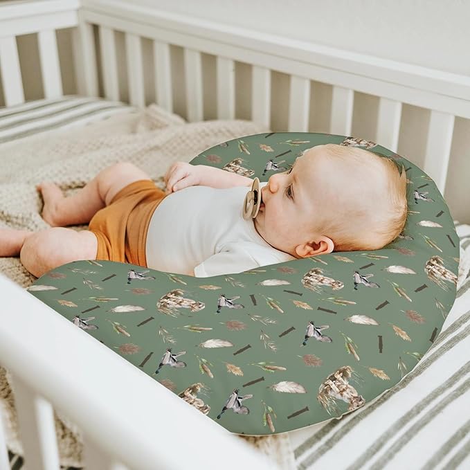 Duck Hunting Hunter Baby Nursing Pillow Covers for Boy Girl Flying Mallard Ducks Dog Reef Feathers Nursery Pillowcase for Breastfeeding Pillows Soft Stretchy Wild Bird Slipcovers for Newborn Infant