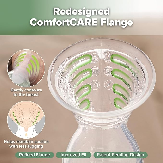 haakaa Gen.2 Plus Upgraded Manual Breast Pump, 5oz/150ml Multi-Ring ComfortCARE Sensitive Silicone Breast Pump with Spill-Guard Insert Set, Patent-Pending Design for Breastfeeding Moms