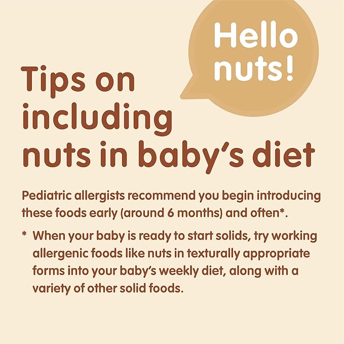 Happy Baby Organics Nutty Blends Stage 2, Bananas & Peanut Butter Organic Baby Food, 12 Ct