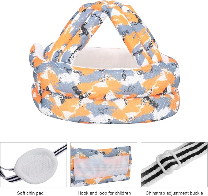 Infant Head Cushion Hat, Baby Helmet Soft Shock Absorbing Hand Washing for 6 Months to 8 Years Old for Walking (WEYI36GI1w), 1.0 Count