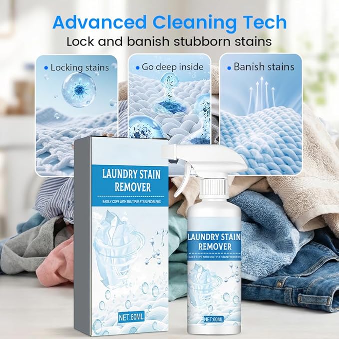 Clothing Emulsifier Stain Remover,2026 NEW Fly Clothing Emulsifier,Deep Stain Remover For Clothes,Stain Remover For Clothes Laundry,Active Enzyme Laundry For Clothes (2PCS)