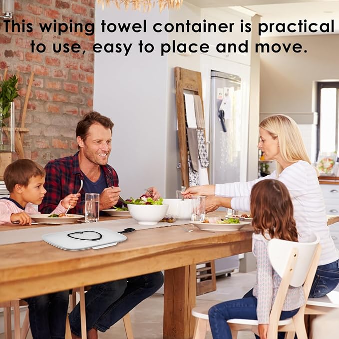 Dispensers Refillable Wipe Holder Baby Wipe Case, Travel Wipe Holder w Lids, Reusable Travel Wet Wipe Container Keeps Wipes Moist Set Hanging Wet Wipes Box for Baby Adult Bathroom Travel