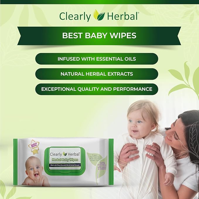 Baby Wipes, made with Essential Oils and Natural Herbal Extracts, Parent's Choice, Case Pack 864 Plant Based Wipes (12 Packs x 72 Count)