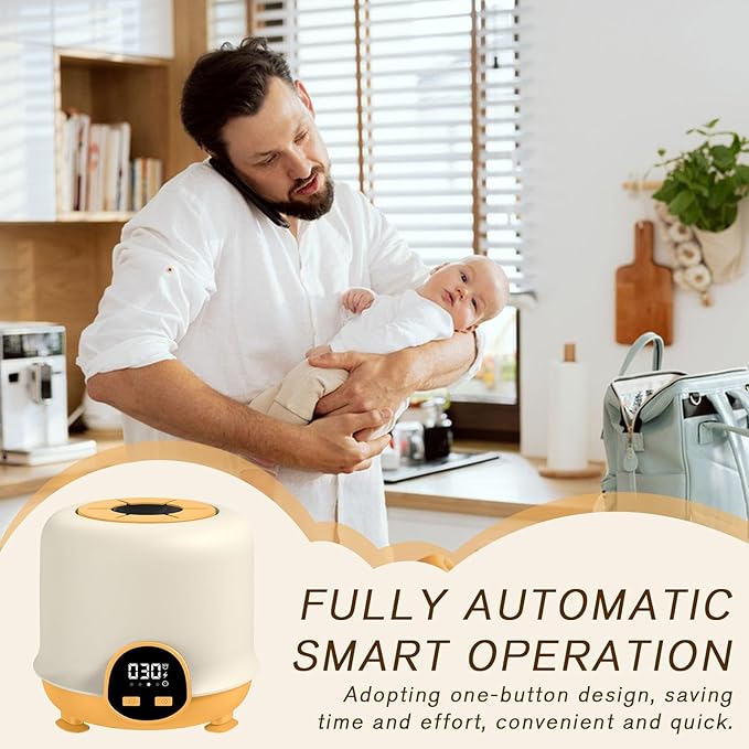Automatic Baby Formula Mixer - 360-Degree Bidirectional Bottle Shaker, Anti-Bloating Milk Blender for Smooth Digestion, Smart Temperature-Controlled Mixing Device, Portable Low-Noise Milk Stirrer