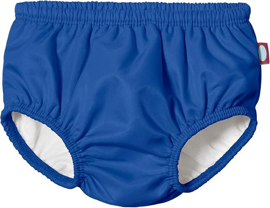 Made in USA Baby Girls and Boys Swim Diaper Cover Reusable Leakproof for Swimming Pool Lessons Beach, Smurf, 9-12 Months
