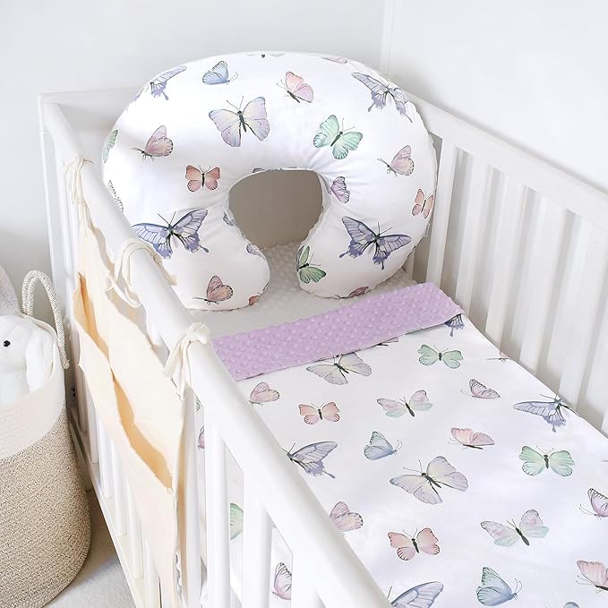 iEvolve Changing Pad Cover Ultra Soft Minky Dots Changing Table Cover Breathable Changing Table Sheet Diaper Changing Pad Cover for Baby Boys Girls (Butterfly)