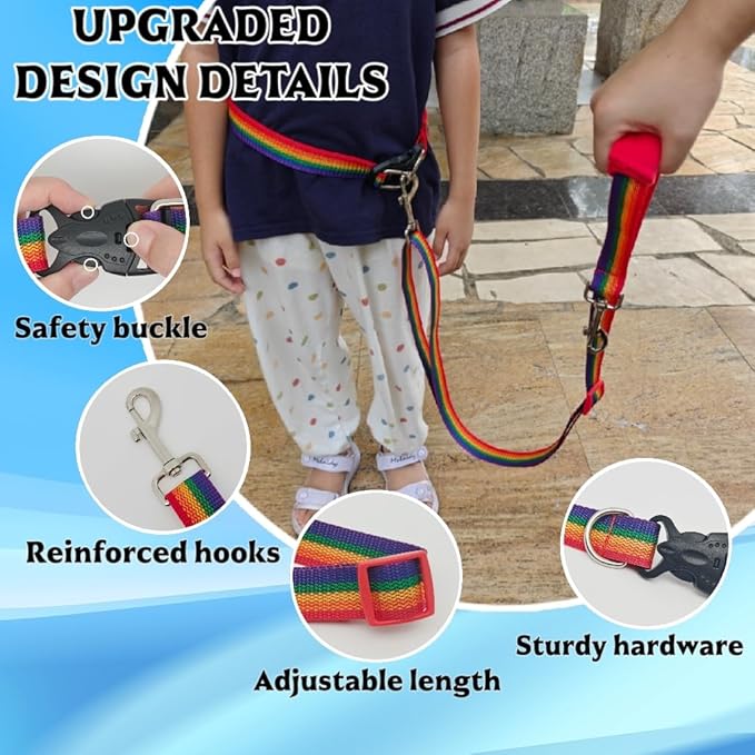 Safety Waist Leash for Kids with Autism,hyperactivity Disorder,A Hands-Free Baby Leash Equipped with an Adjustable Leash and Handle, ensuring the Safety and Proximity of Special Needs Children.