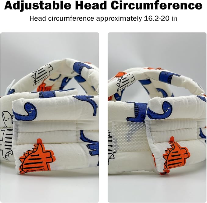 Baby Head Protector for Crawling Walking, Baby Helmet Adjustable No Bumps and Soft Cushion, Infant Safety Cap for Kid Learning to Walk