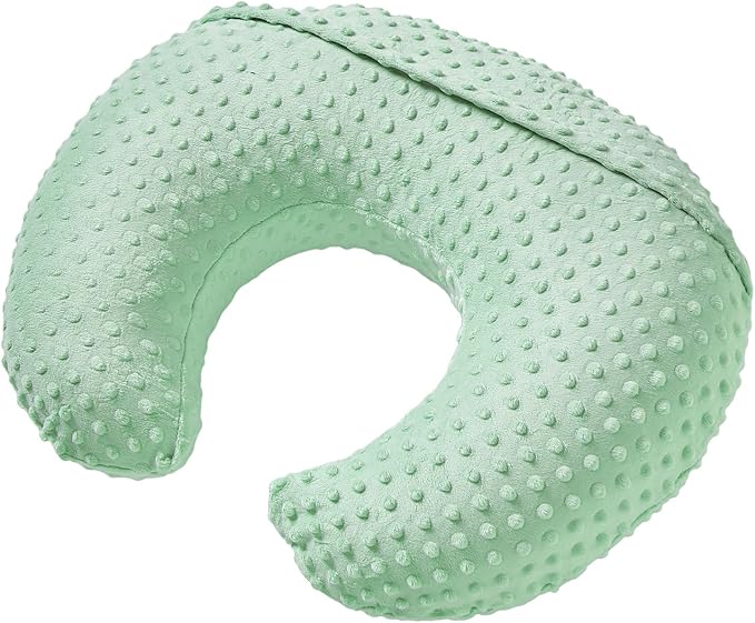 Dots Nursing Pillow Cover, Case Plush Breathable Breastfeeding Pillow Slipcover Fits Nursing Pillow, Super Soft Snug Positioners for Baby Boy Baby Girl (Celadon)