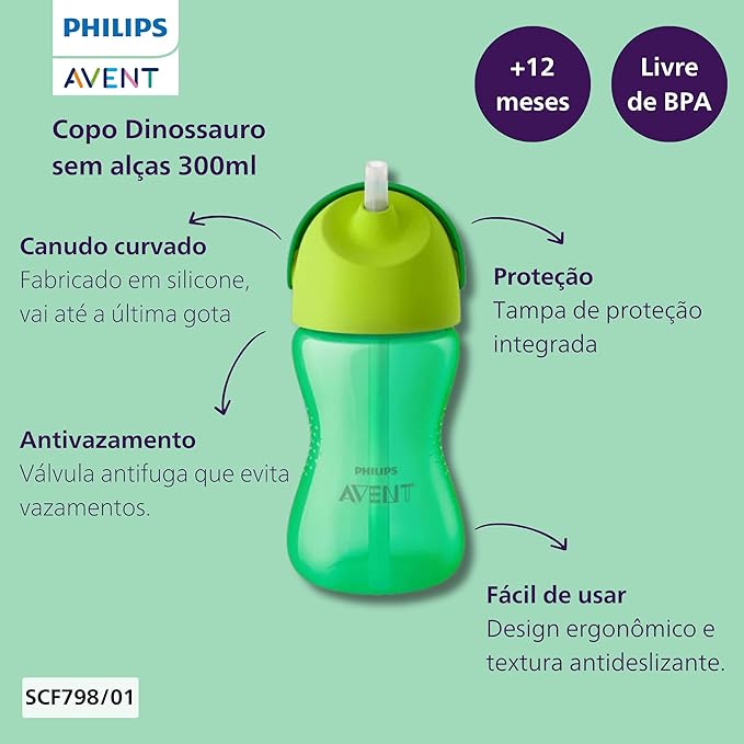 PHILIPS Avent Straw Mug Without Handle, 12Â Months + 300Â ml