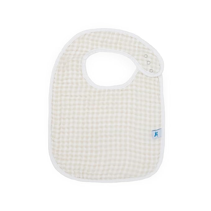 Little Unicorn Muslin Baby Bibs | Adjustable as Baby Grows | Soft Absorbent Muslin Fabric | For Eating, Drooling, Teething (Georgia Peach)