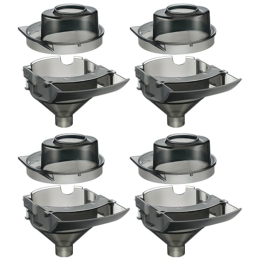4 Sets Baby Formula Dispenser Replacement Funnel Compatible with Baby Brezza Replacement Parts Funnel and Cover, Grey