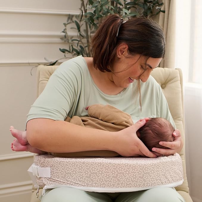 My Brest Friend Basic Nursing Pillow Cover - Slipcovers for Baby - Adjustable Fit, Easy Care, Durable - Basic Nursing Pillow Not Included, Basic Flowery Plain