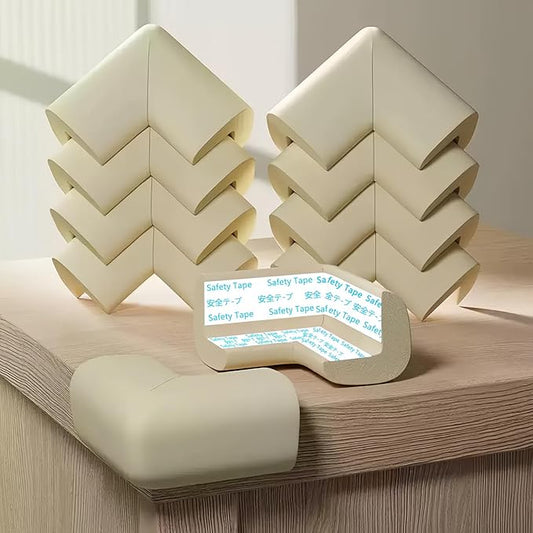 ZOMPAGO Baby Proofing Edge Protector, Foam L-Shape Self-Adhesive Corner Guards, 10 PCS Baby Crib Bumper Pad, Wall & Corner Protector Baby, Foam Corner Protectors for Nursery Kitchen Fireplace