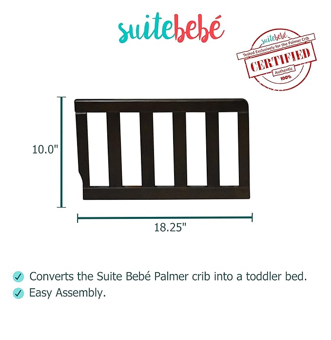 Suite Bebe Palmer Toddler Guard Rail, Espresso