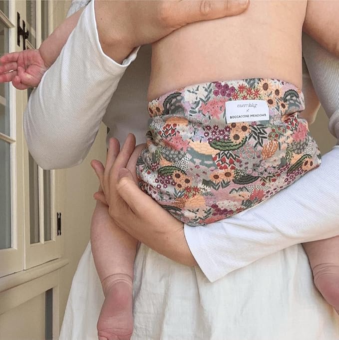 Esembly Cloth Diaper Bundle Set - 3 Organic Cotton Absorbent Inners and 1 Waterproof Outer Diaper Cover - Reusable, Washable, Snap Closure Cloth Diapers - Size 1 (7-17lbs), Botanic Gardens
