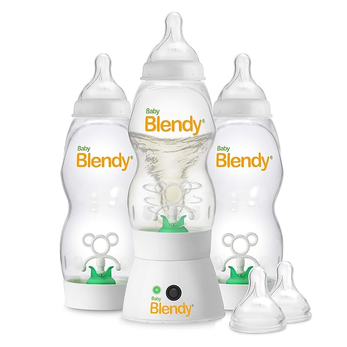 Baby Bottles - Best Infant to Toddler Milk Feeding Containers with Anti-Colic | Air Vent System - with Blender Mixer for Babies Newborns Infants Toddlers | (6-12 Months) Premium Bundle