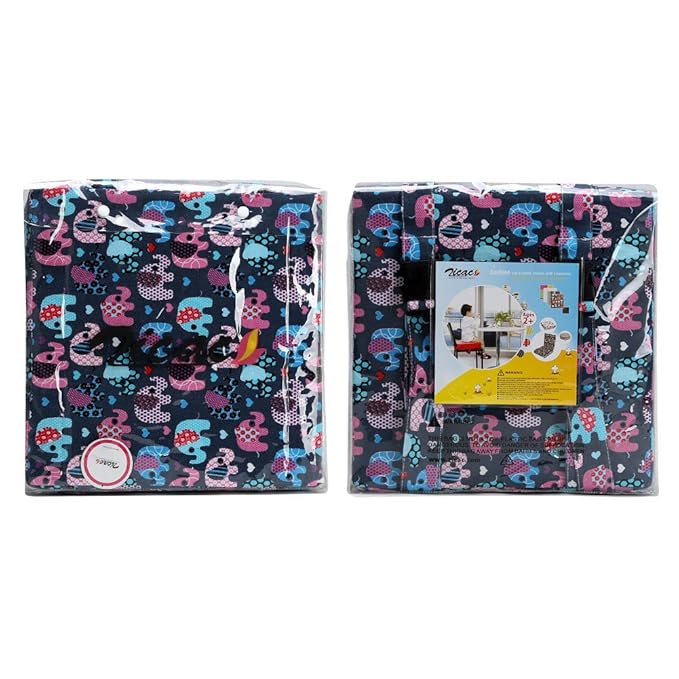 Zicac Portable High Chair Increasing Seat Cushion for Travel Dining Seat Pad for Toddler Kids Baby Infant Washable Thick Chair Seat Pads (Blue Pink)