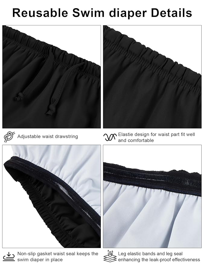 Youth Special Needs Reusable Swim Diapers Swimwear for Incontinence Diaper Covers Waterproof,Leakproof, Unisex