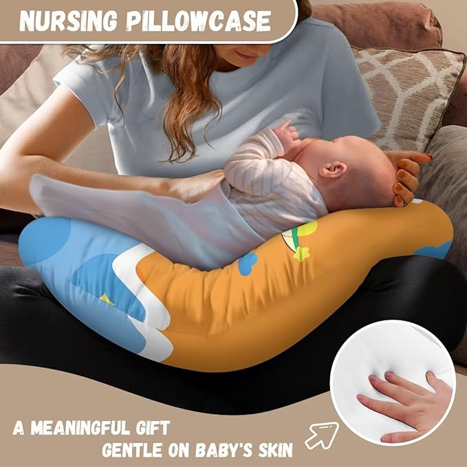 Dinosaur Nursing Pillow Cover Slipcover Dinosaur Comfortable Maternity Breastfeeding Newborn Infant Feeding Cushion Cover Machine Wash & Quick Dry