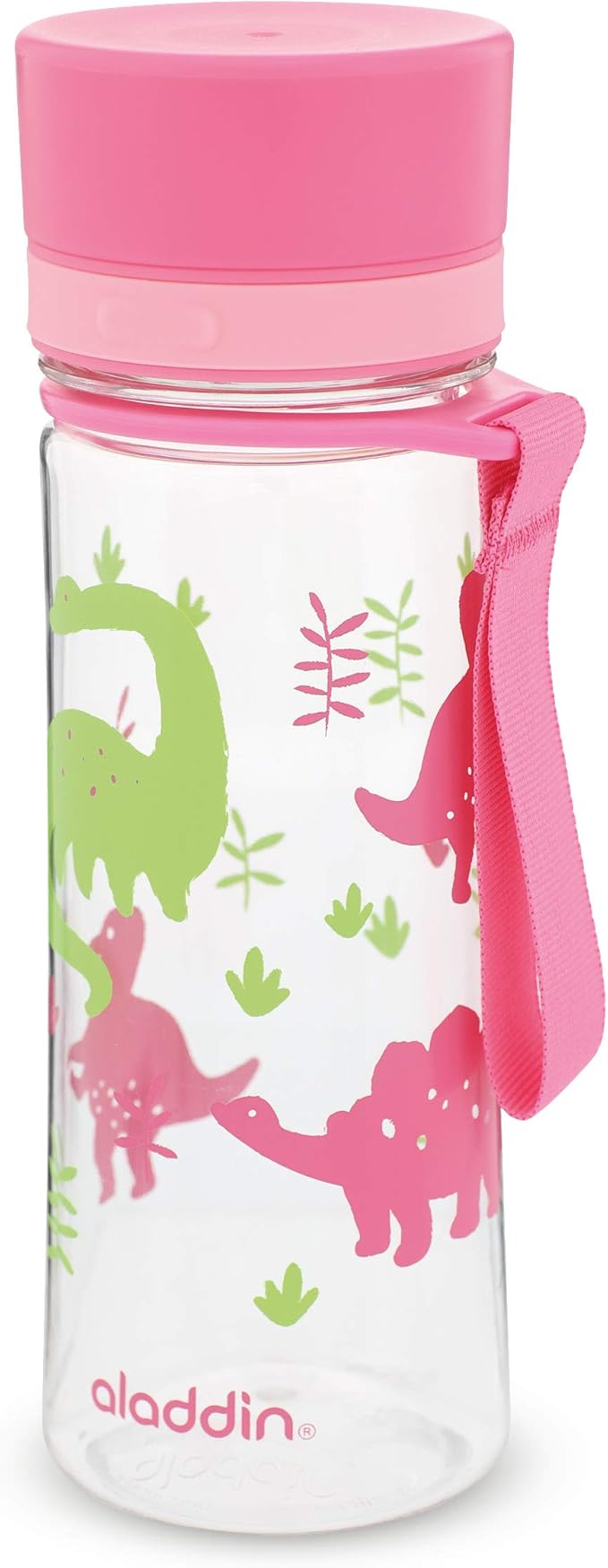 Aladdin My First Aveo Childrens Water Bottle 0.35L Pink Graphics – Leakproof - Wide Opening for Easy Fill - BPA-Free - Kids Water Bottles for School - Stain and Smell Resistant - Dishwasher Safe