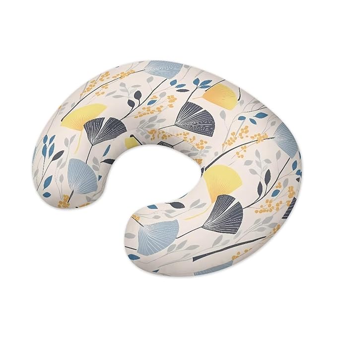 Modern Line Art Leaf Nursing Pillow Covers Soft Comfy Minimalist Breast Feeding Pillow Case Removable Infant Nursing Slipcovers, Machine Washable