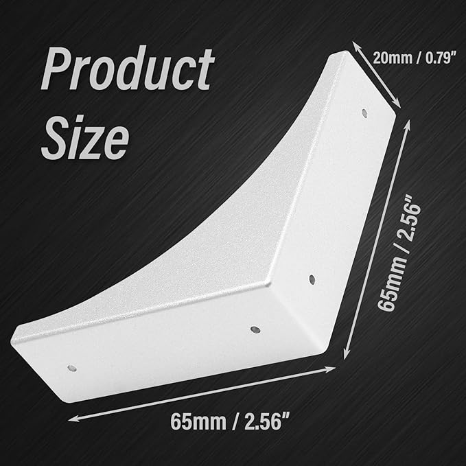 BokWin Silver Box Corner Protector Metal,4 Pcs 2.56 Inch Decorative Corner Brackets with Screws,Safety Edge Guard for Box Furniture Table Shelf