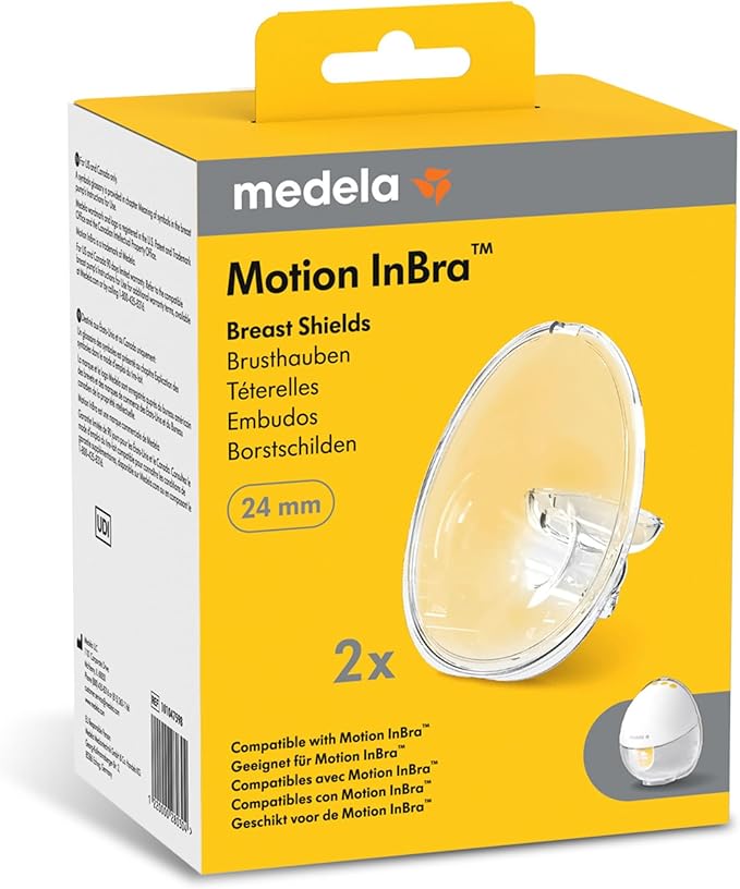 Medela Replacement 24mm Breast Shield, 4 oz, 2-Pack, Designed for Motion InBra Breast Pump