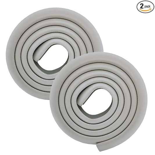 M2cbridge L Shape Extra Thick Furniture Table Edge Protectors Foam 6.5 Ft (Grey (6.5ft x 2))