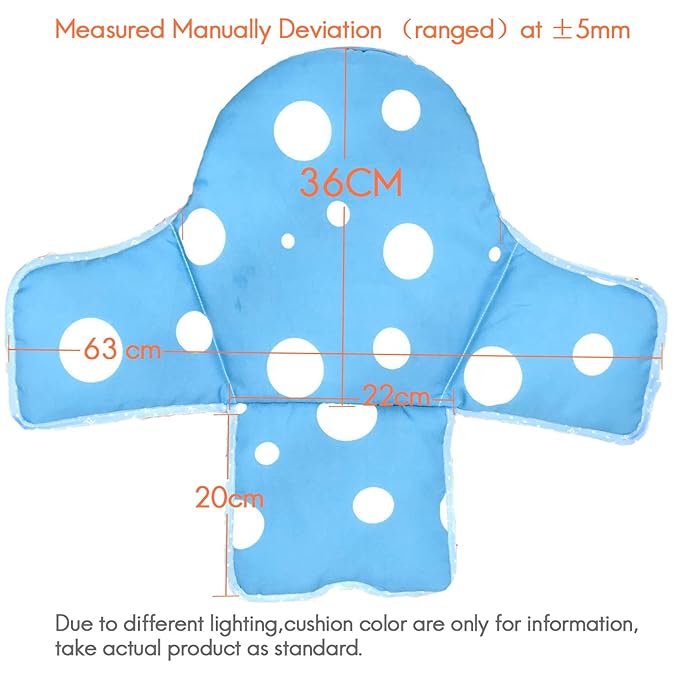 ZARPMA Highchair Cushion for IKEA Antilop High Chair, New Version Baby Highchair Seat Covers, More Thick, Washable Foldable, Child Chair Insert Mat Padding (Blue)