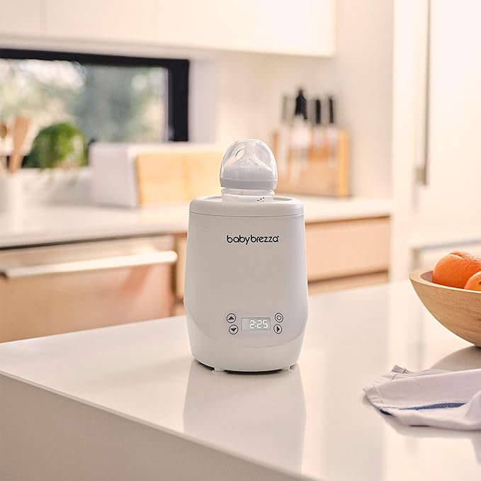 Baby Brezza AirSwirl Waterless Baby Bottle Warmer - Hospital-Grade Safe Warming for Breastmilk + Formula - No Hot Spots, No Water - Works with Nearly All Bottles