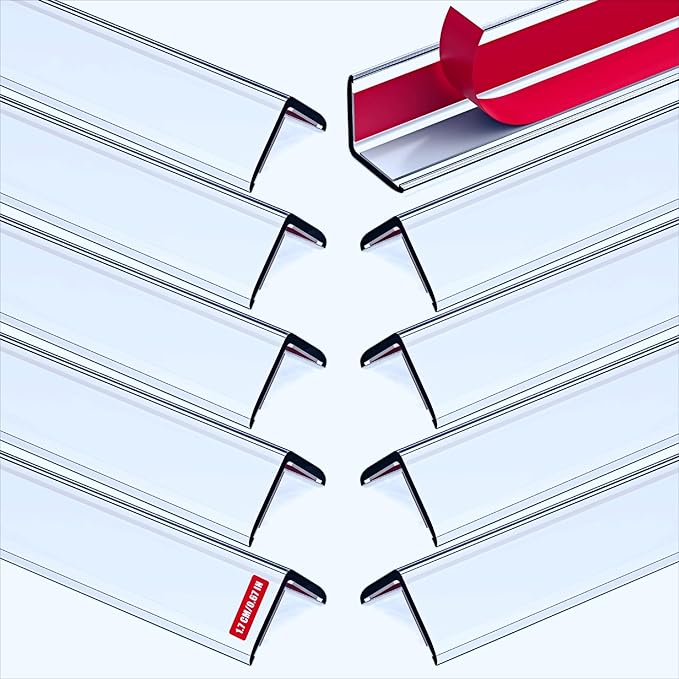 Clear Self-Adhesive Mini Wall Corner Protectors, Cute Corner Guards & Edge Protector for Wall Door Frame Cabinet Baseboard & Door, Table, Stair, Easy to Cut (1.7x40.6cm/0.67x16in)